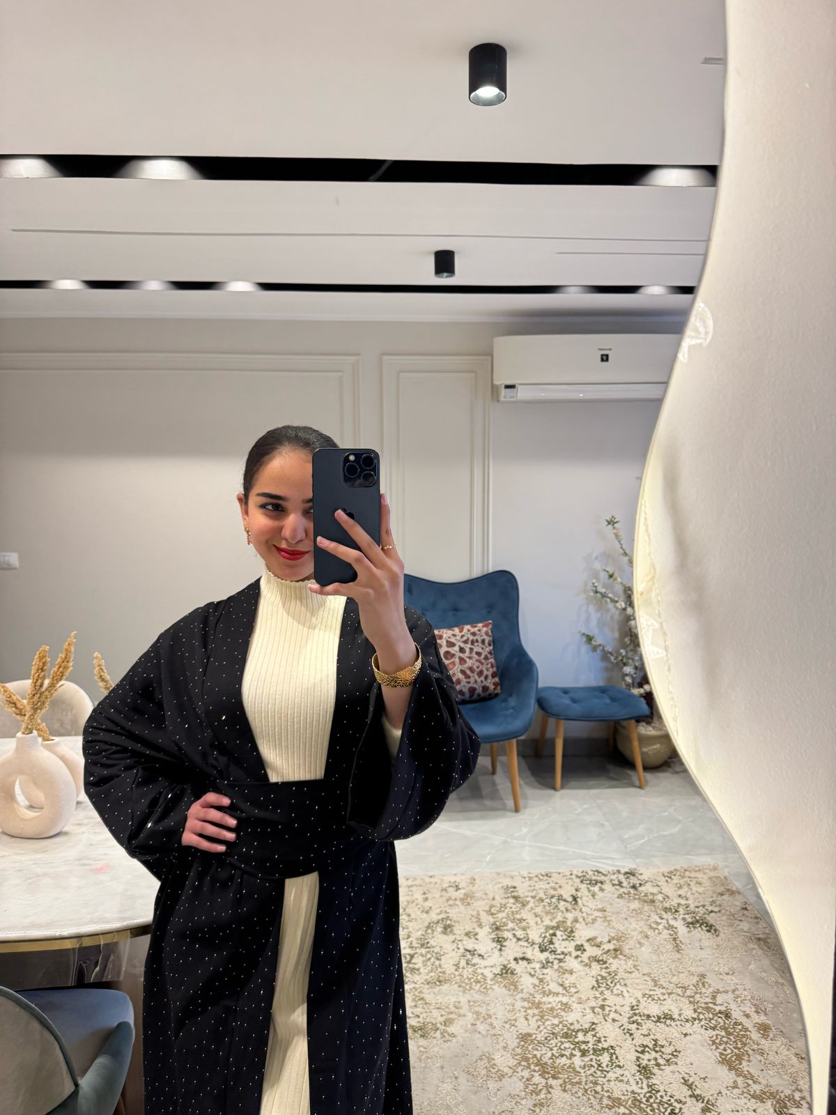 Black Najma 2 in 1 Kaftan