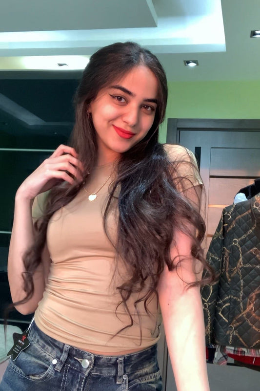Khaki Round Top