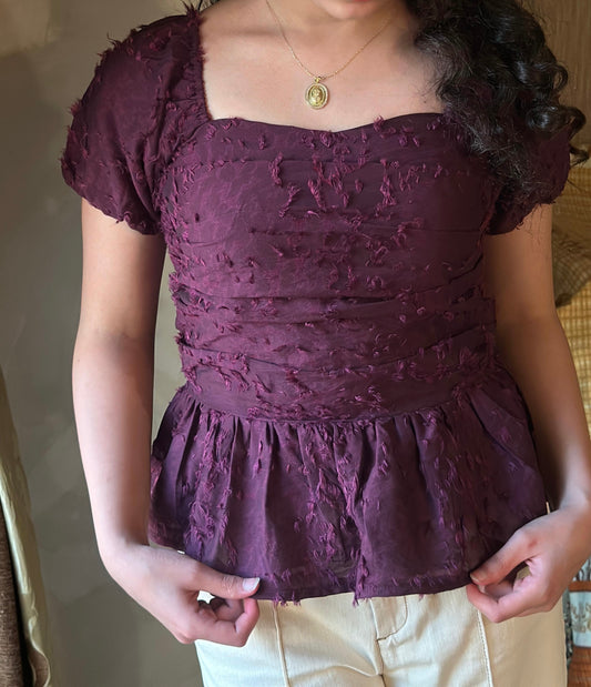 Sculpted Peplum Blouse
