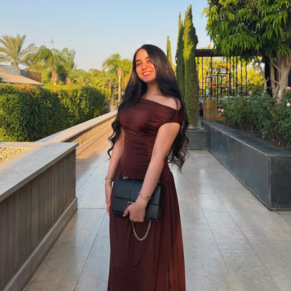 Draped asymmetrical  dress