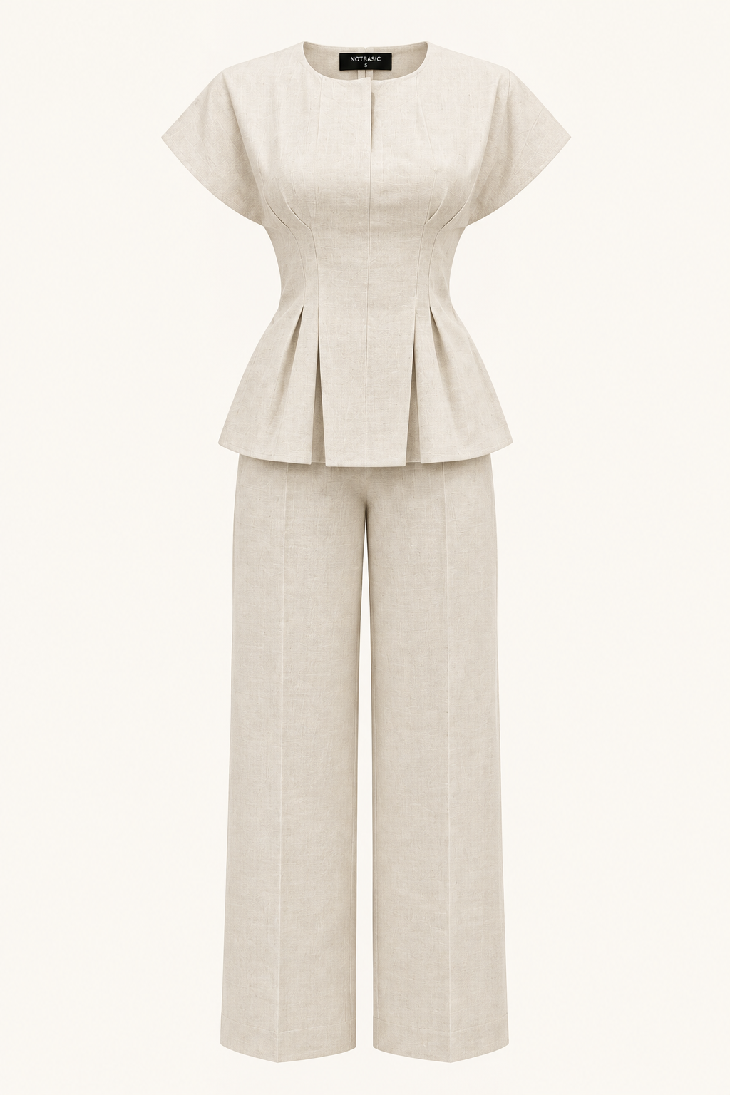 pure linen peplum set