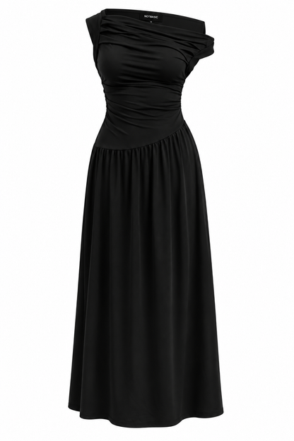 Draped asymmetrical  dress