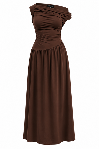 Draped asymmetrical  dress
