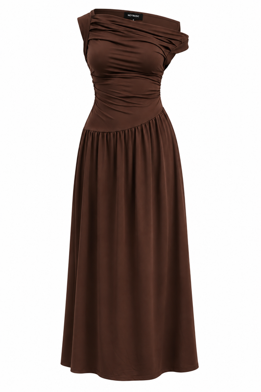 Draped asymmetrical  dress
