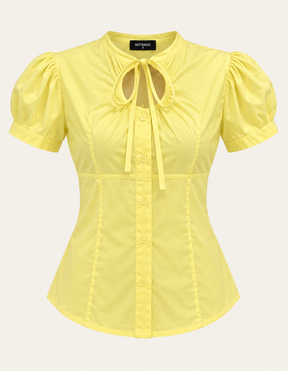 coquette butter yellow shirt