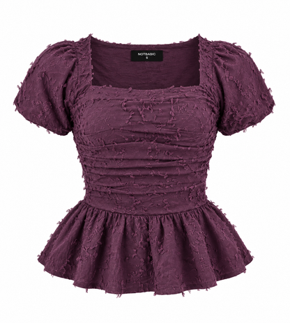 Sculpted Peplum Blouse