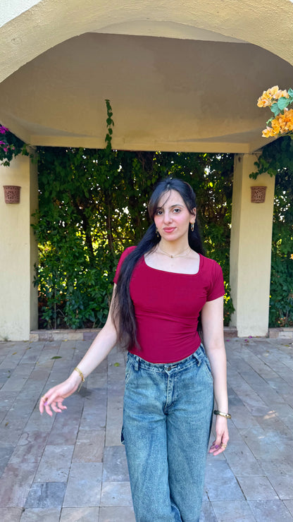 Red Shades 2 in 1 Basic Top