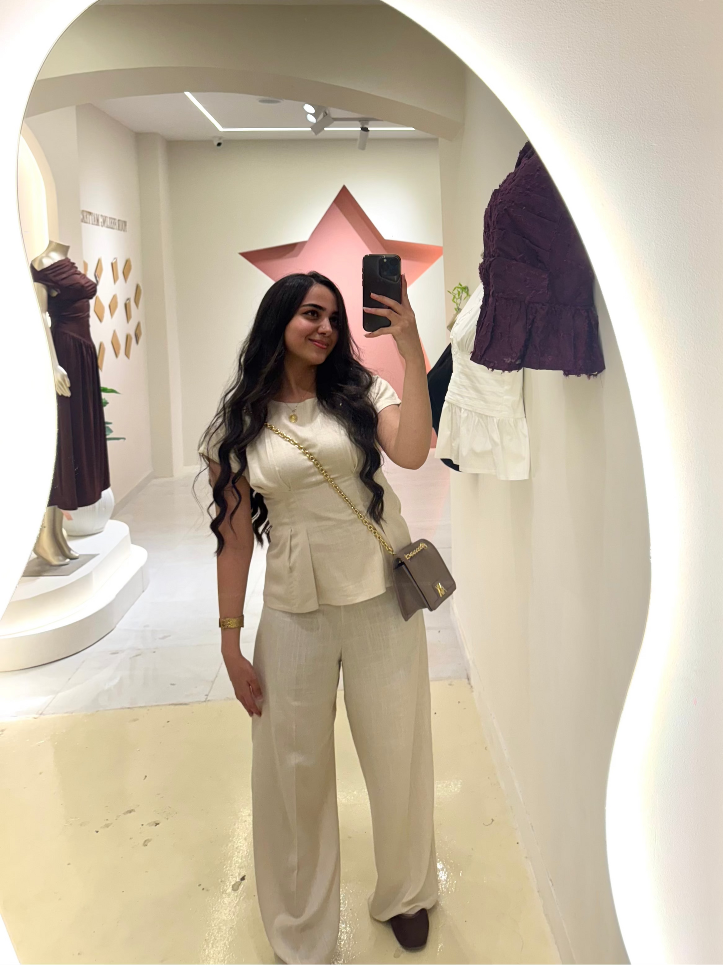 pure linen peplum set