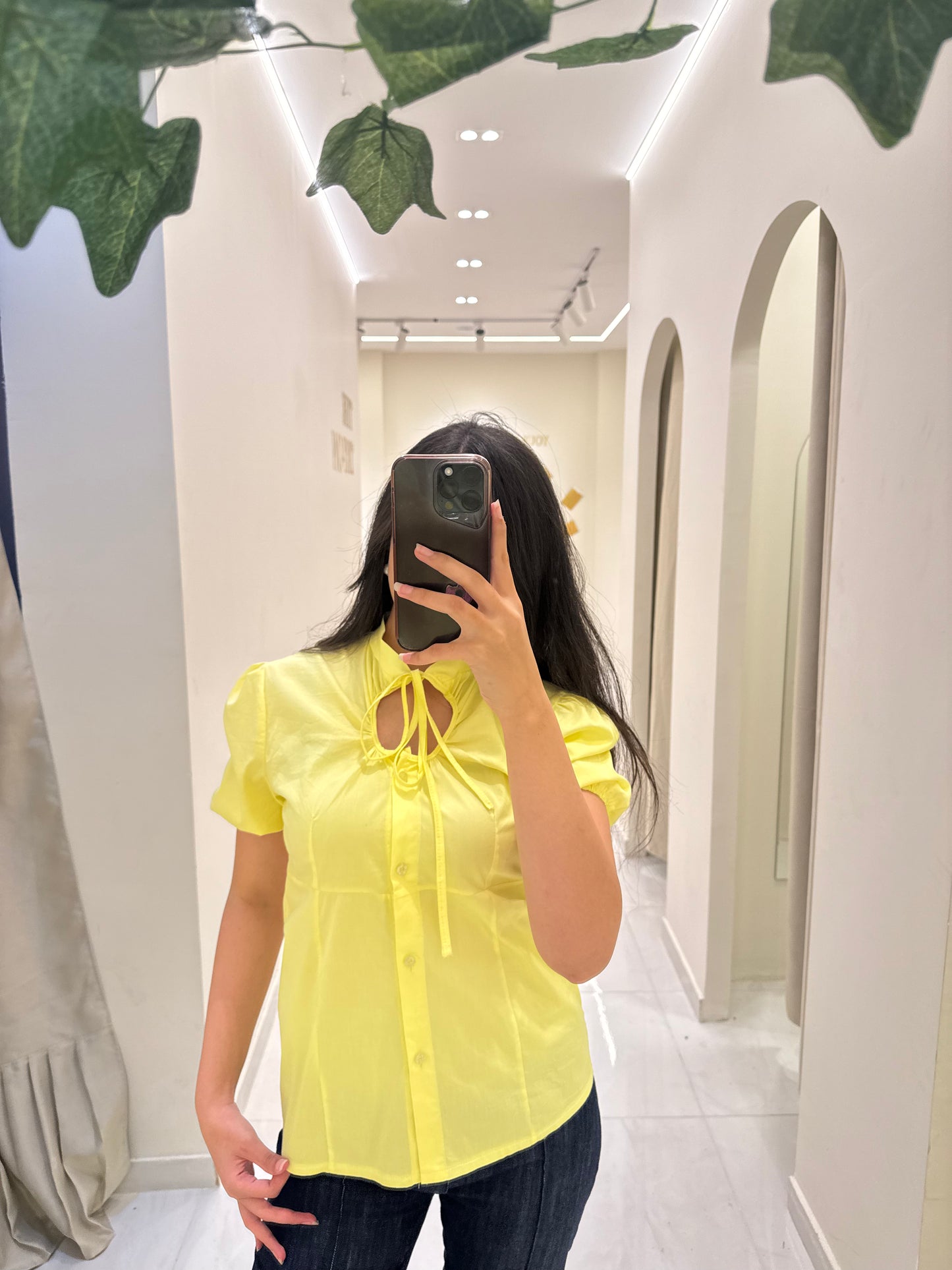 coquette butter yellow shirt