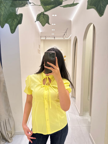 coquette butter yellow shirt