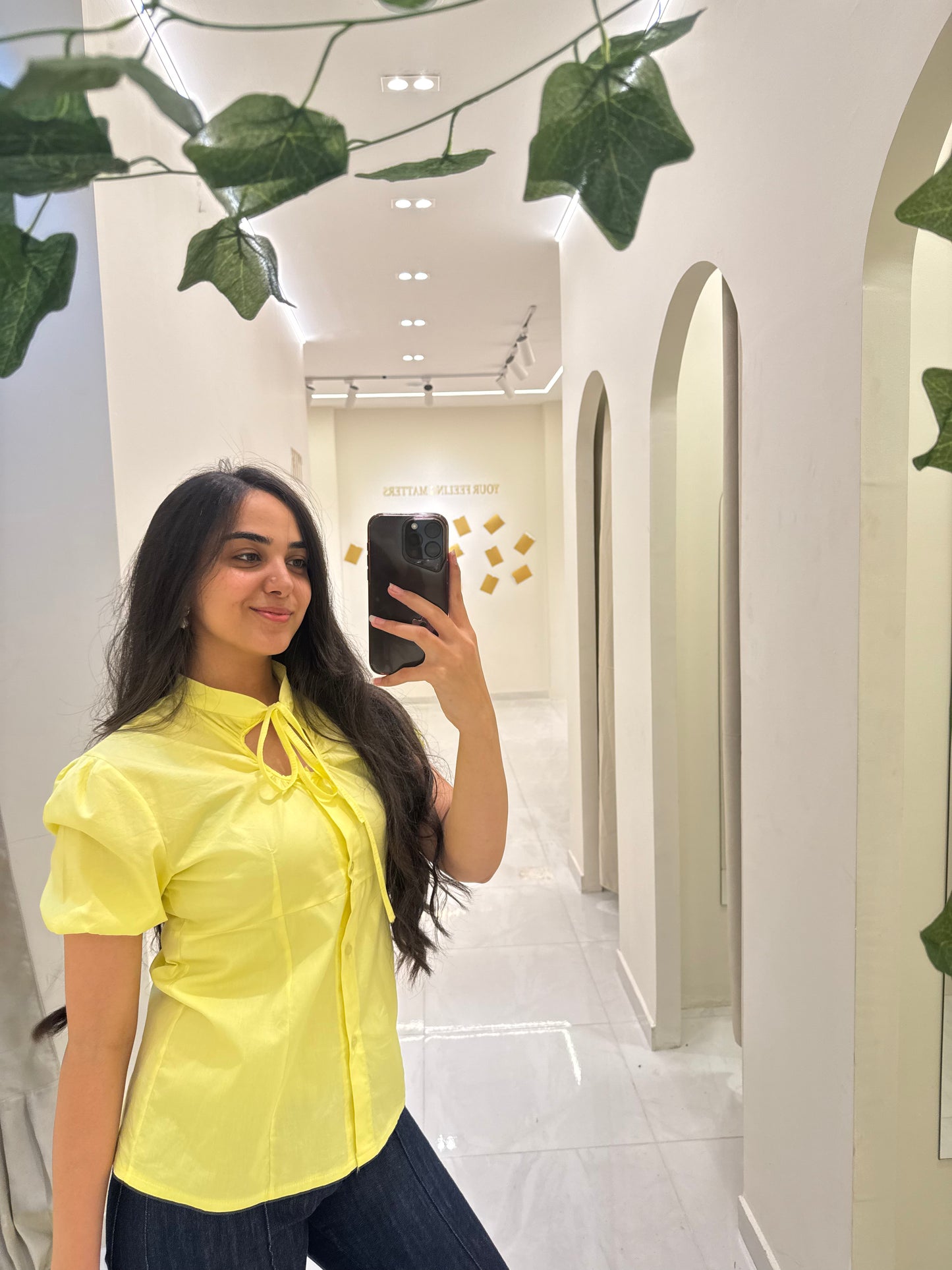 coquette butter yellow shirt