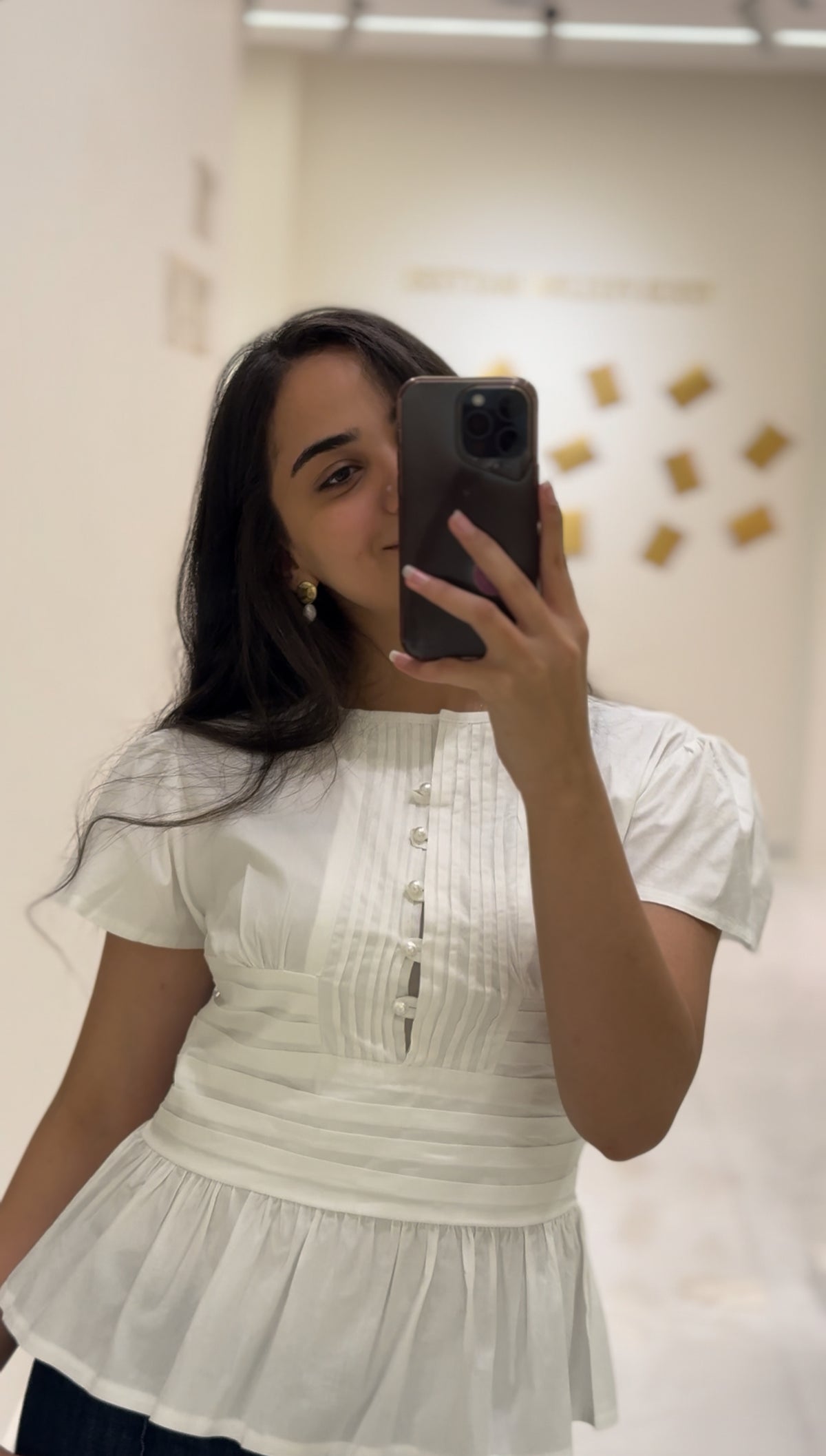 Pearl poplin blouse