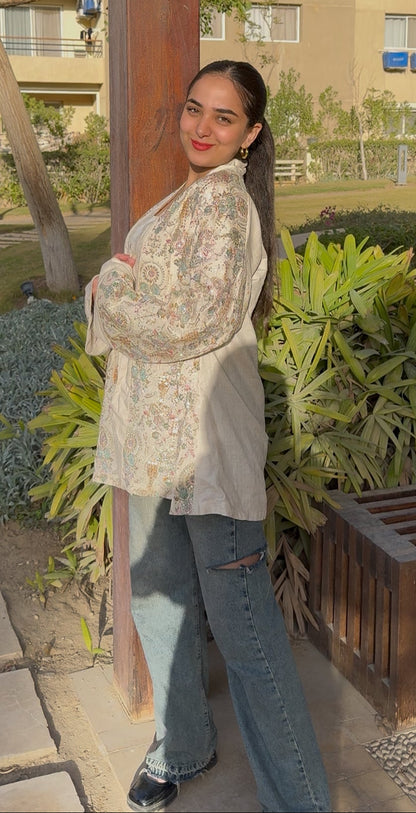 Indian handmade embroidered kimono