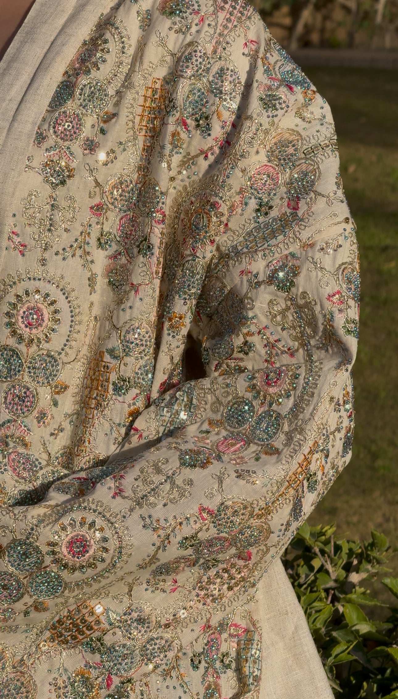 Indian handmade embroidered kimono