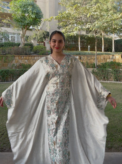 Butterfly indian embroidered abaya